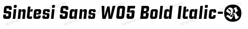 Sintesi Sans W05 Bold Italic字体转换